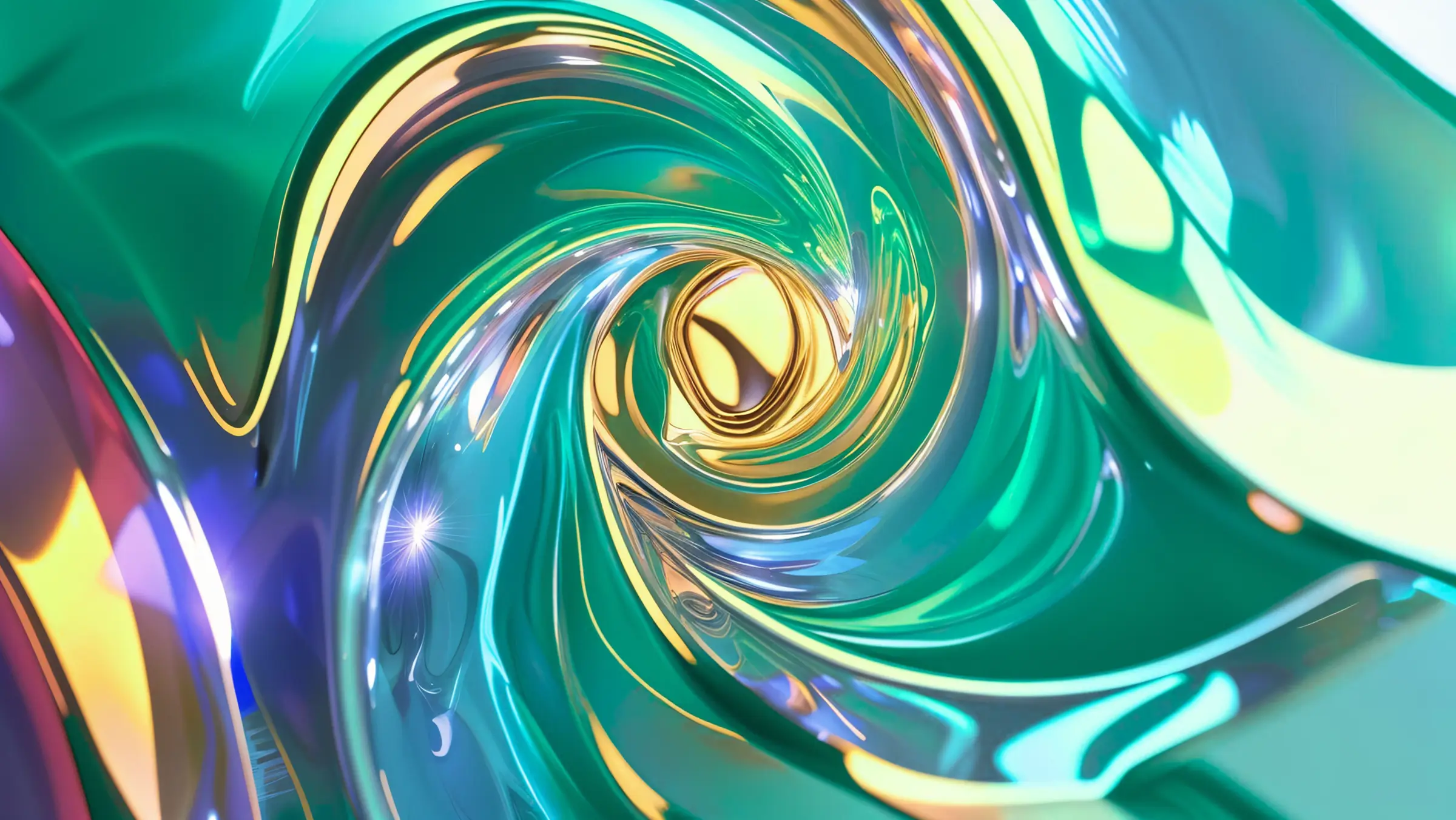 Refracted Light Abstract Green 1 Updated