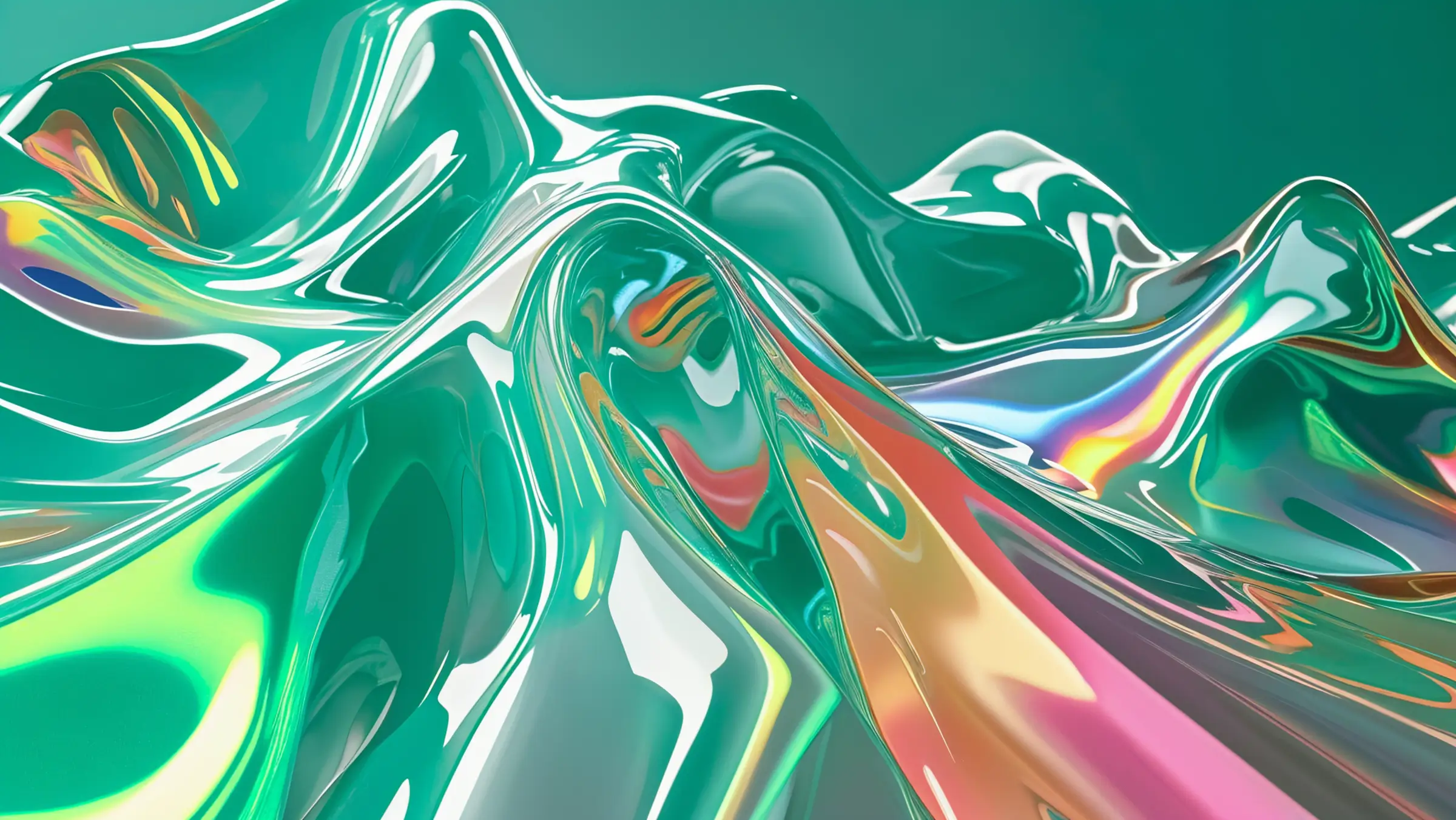 Refracted Light Abstract Green 3 updated