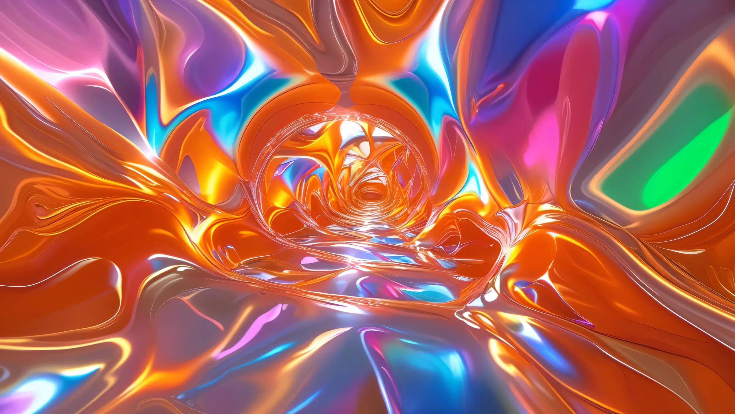Refracted Light Abstract Orange 2