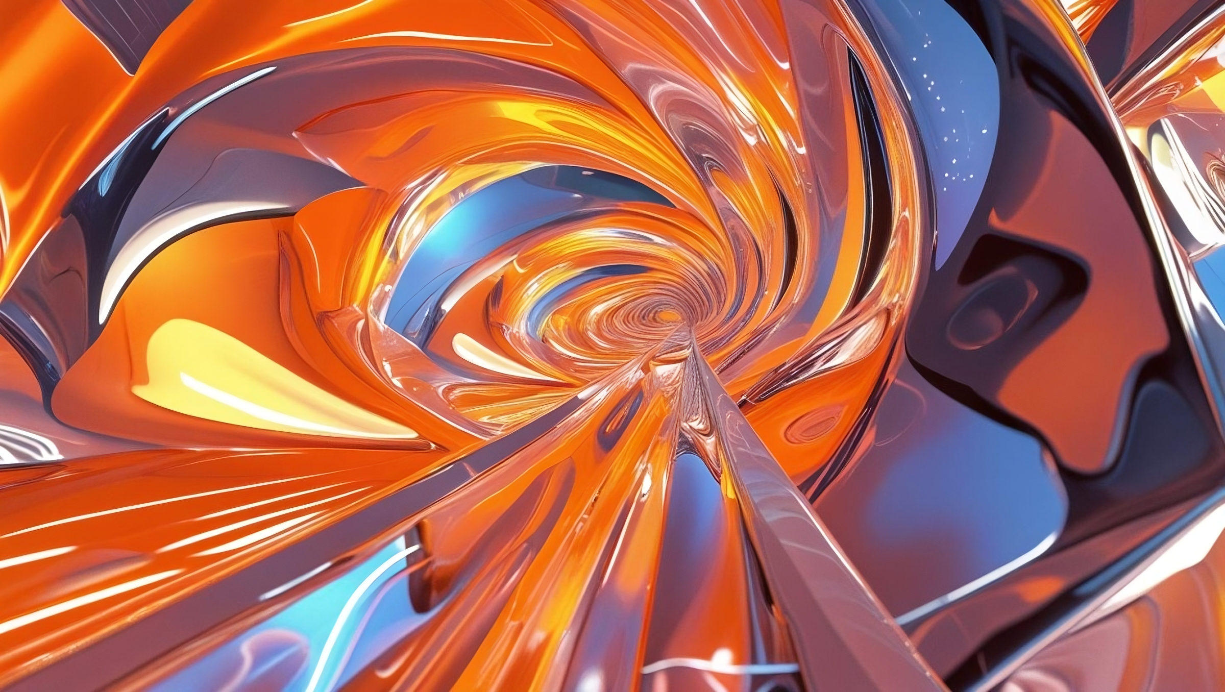 Refracted Light Abstract Orange 3